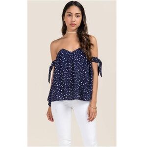 FRANCESCA Caris Star Off-the-shoulder Bustier Top Blouse XSMALL